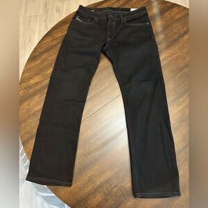 DIESEL Waykee 0886Z Men's Black Straight Cotton Stretch Jeans-31x29